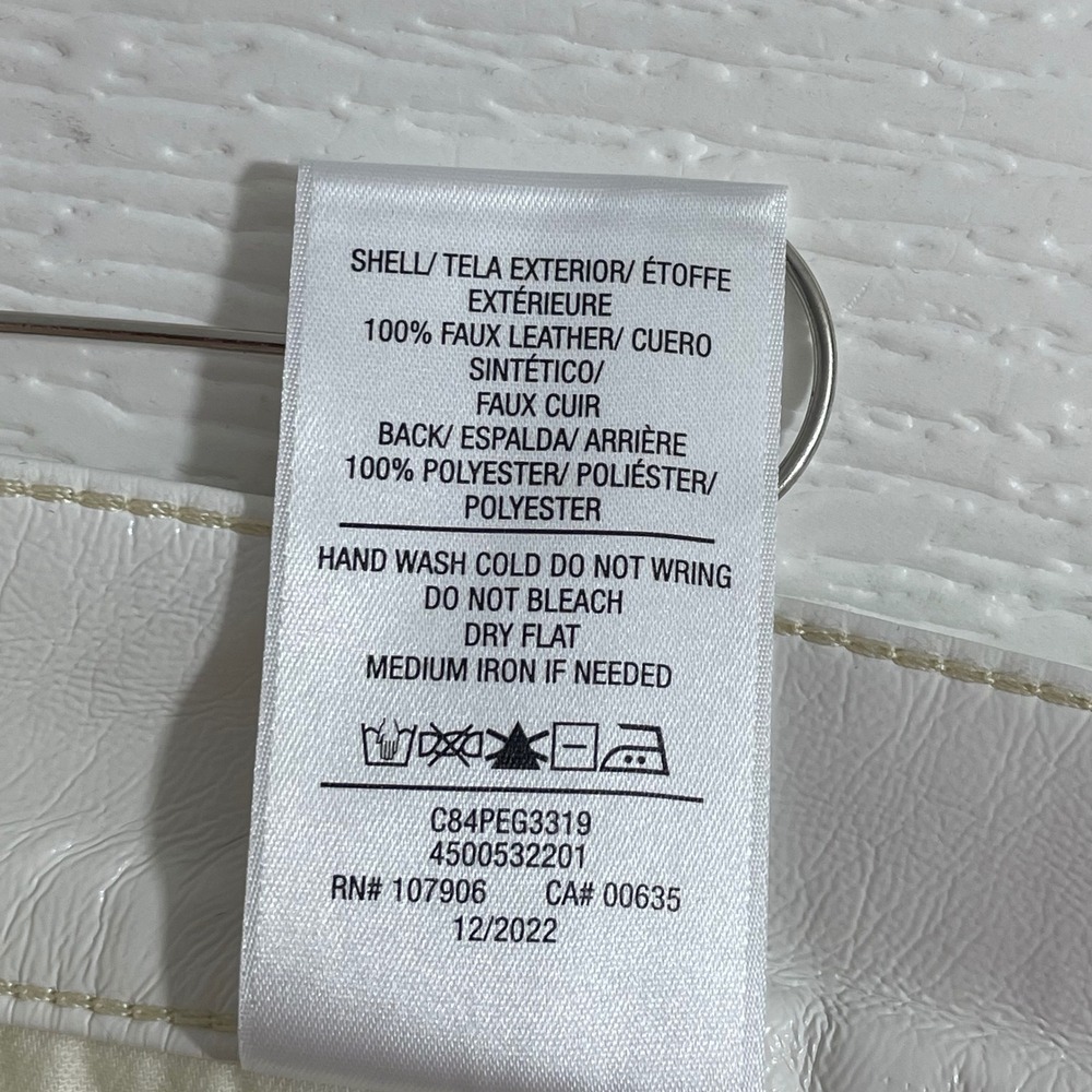 HUDSON Rosie High Rise Patent Egret Faux Leather Cropped Wide‎ Leg Pants Size 27 - Picture 11 of 13